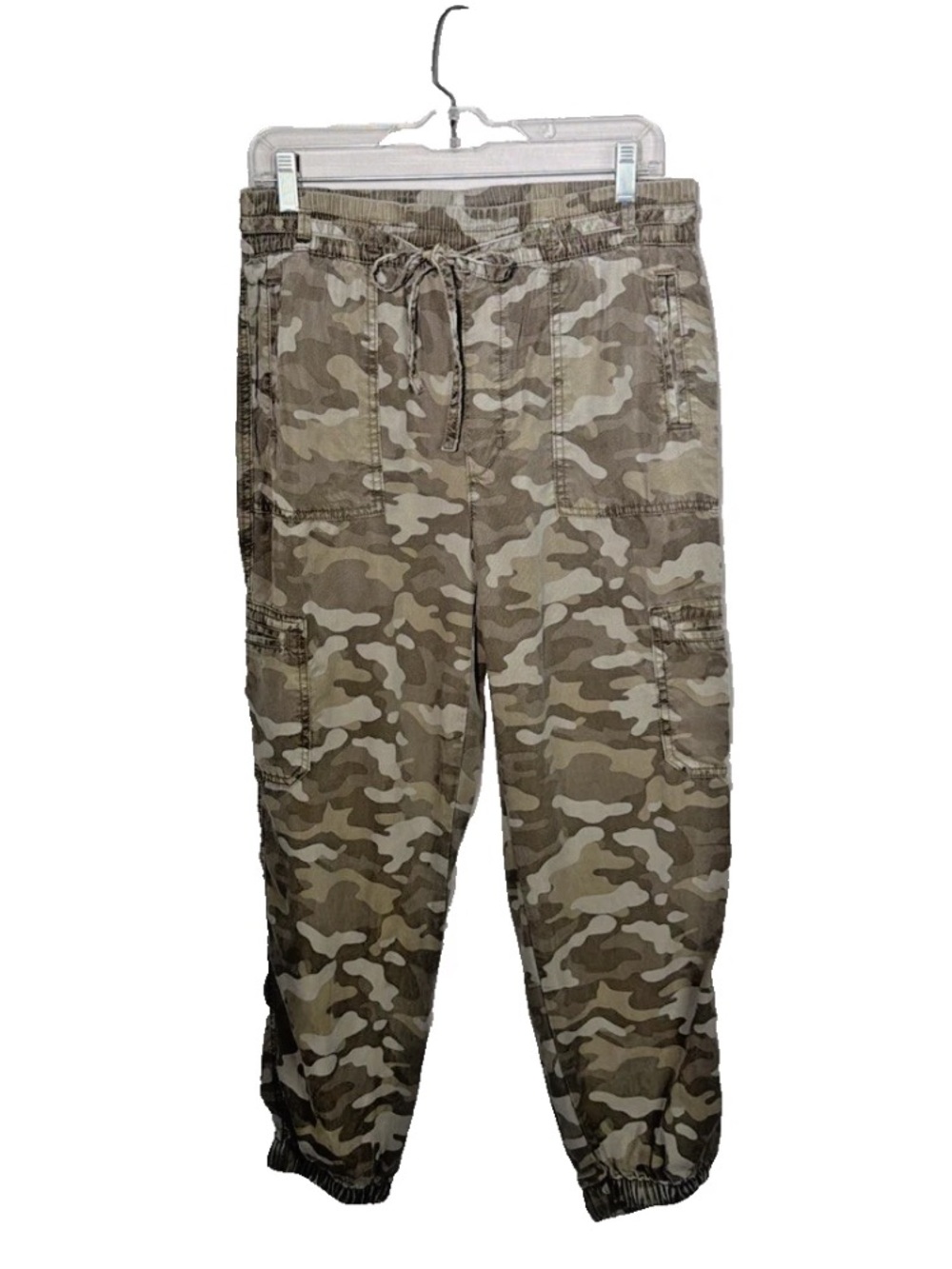 American Eagle Camo Cargo Jogger Pants Women's Size M Green Utility High Rise